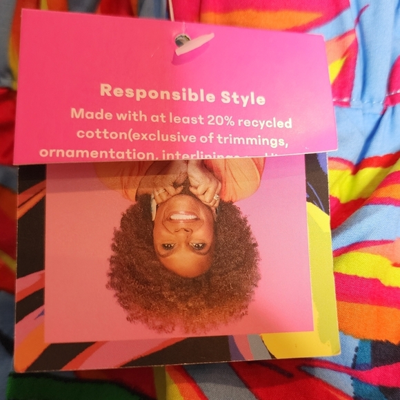 NWT Tabitha Brown × Target Pull On Tiered Vibrant Tropical Floral Midi Skirt XXS - Picture 4 of 14